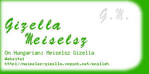 gizella meiselsz business card